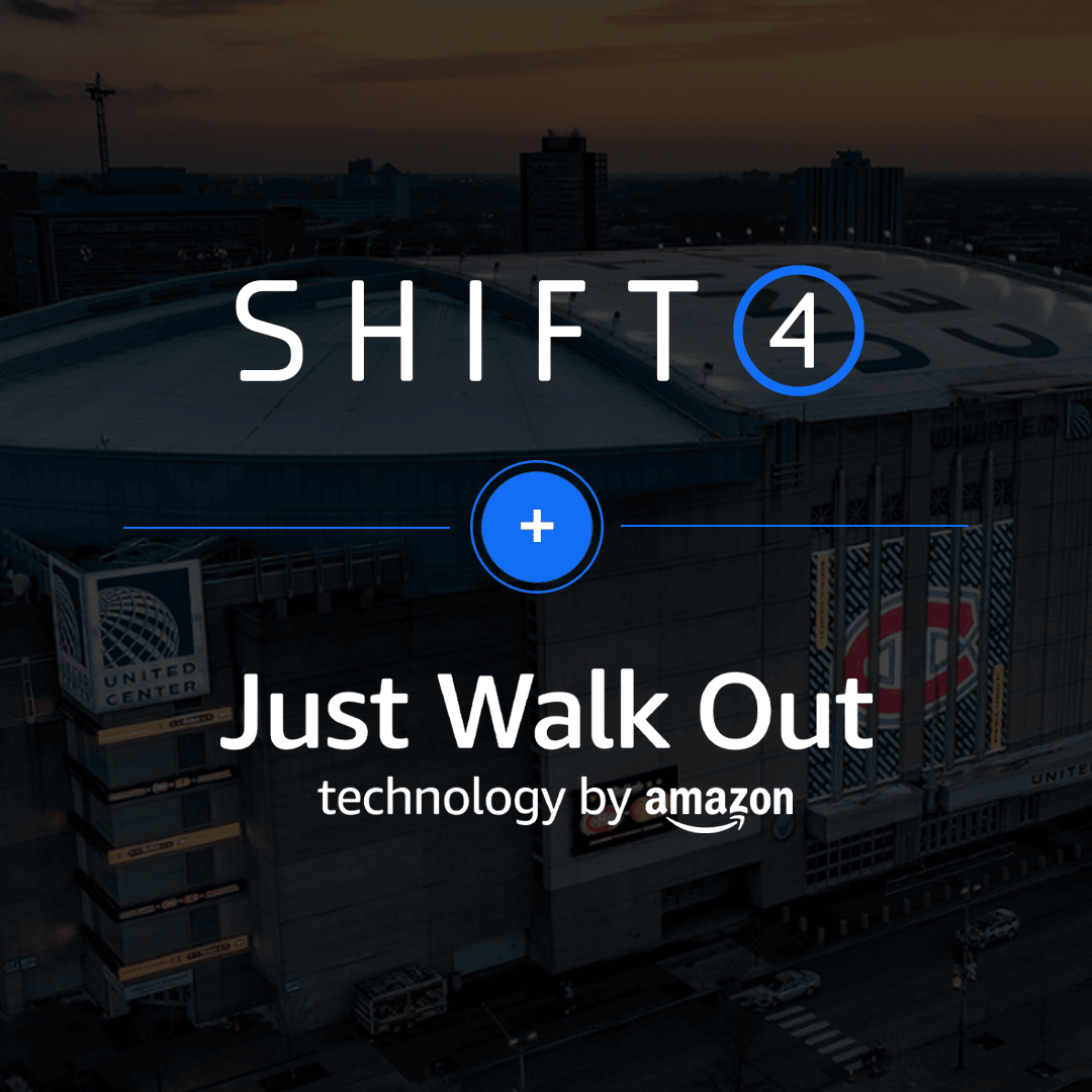 Shift4 and Amazon Just Walk Out logos for press release