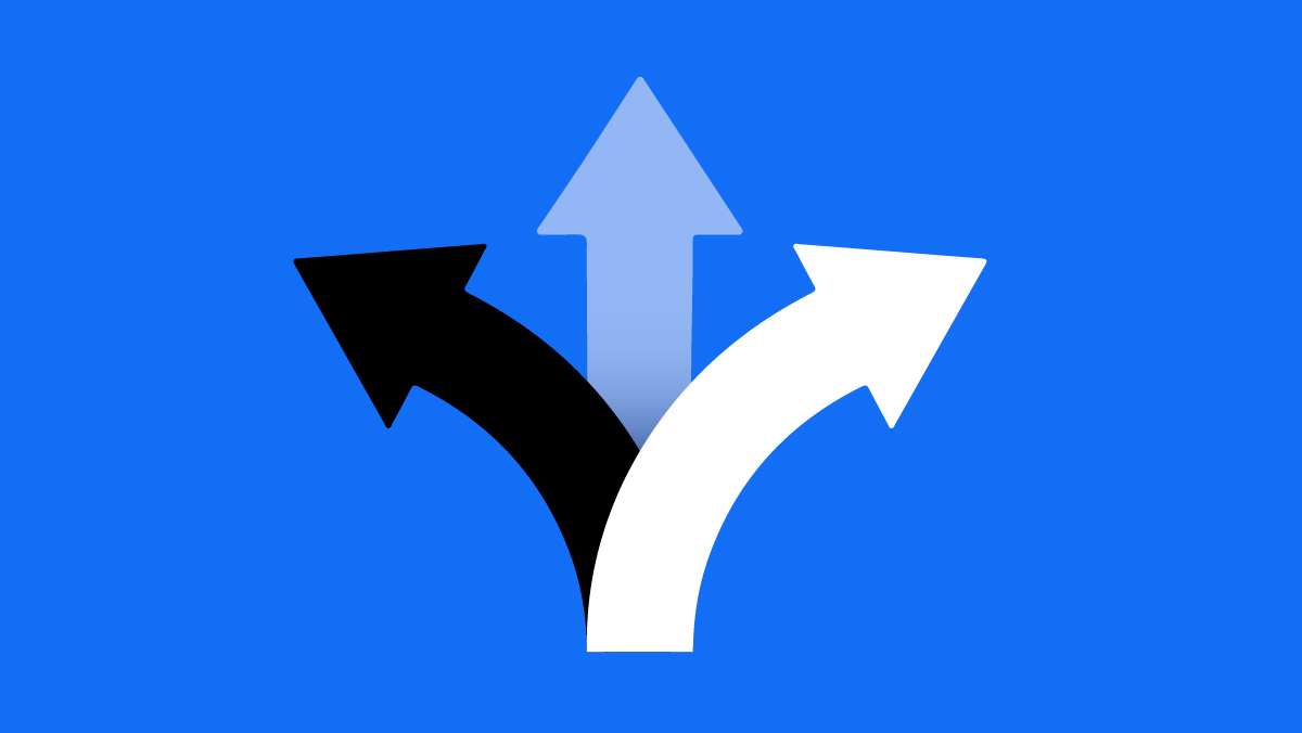 Smart routing arrows showing options to route transactions