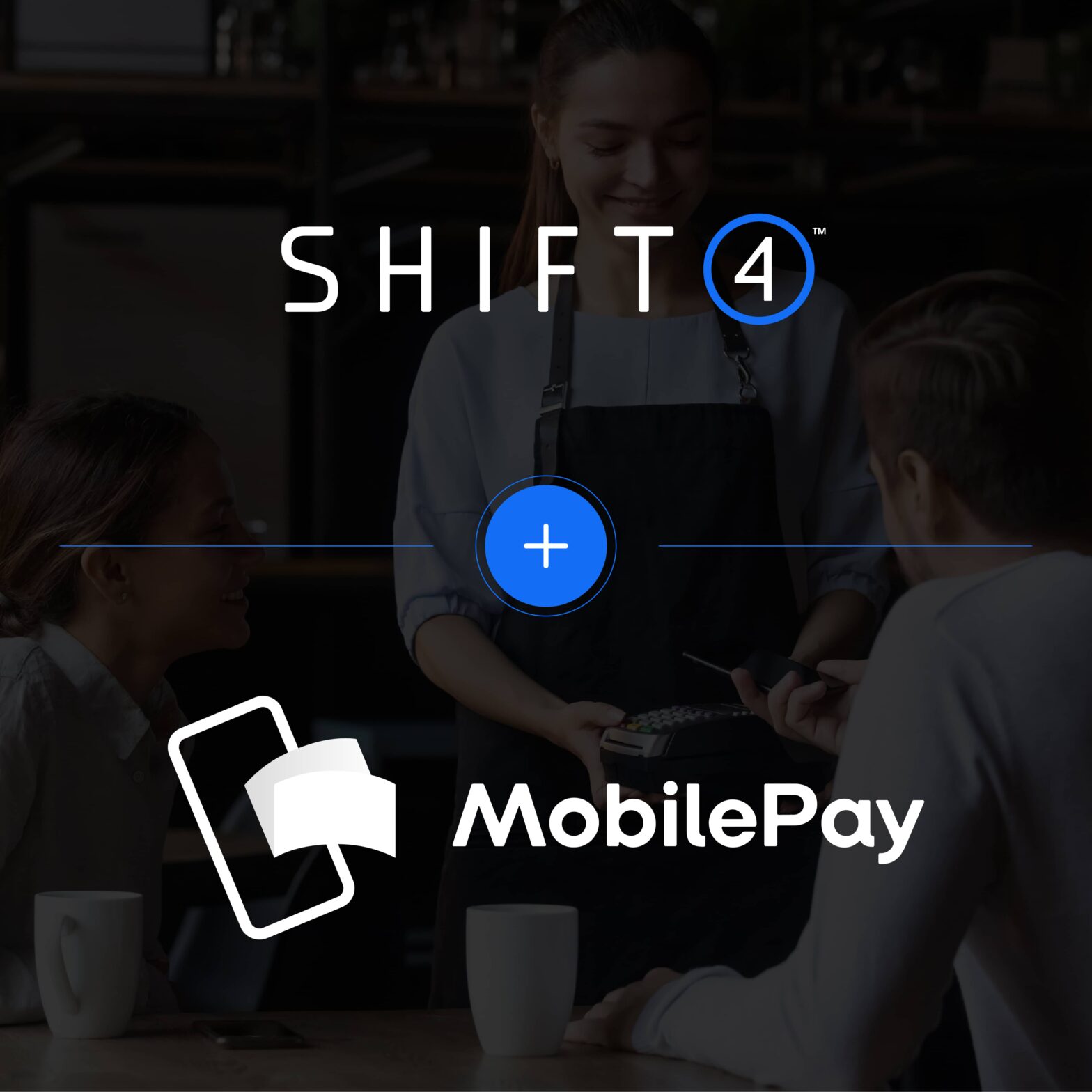 MobilePay partners with Shift4 image showing both logos