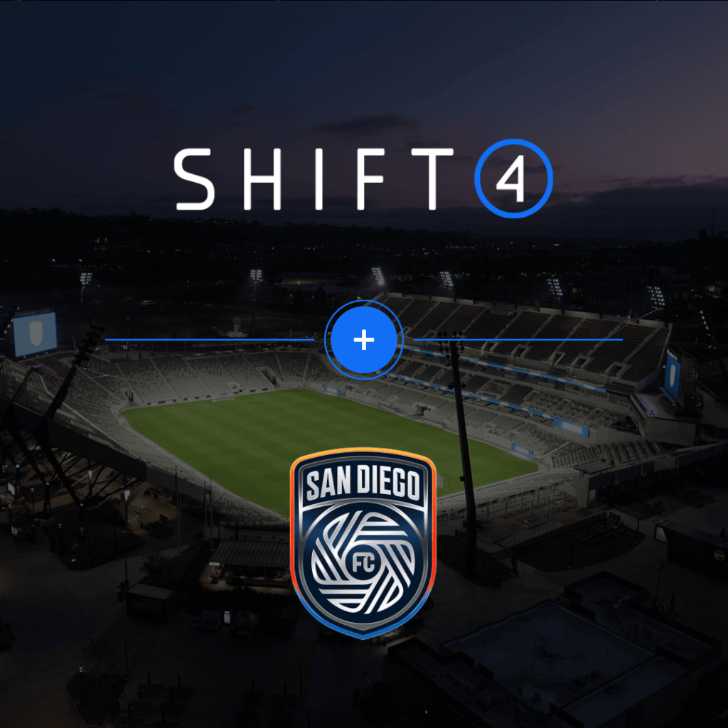 San Diego FC and Shift4 logos for press release